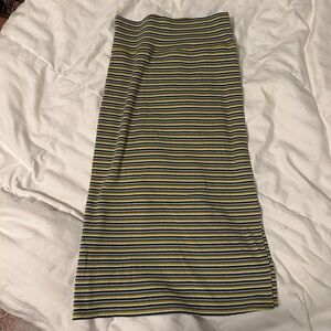 Aerie striped body-con midi skirt